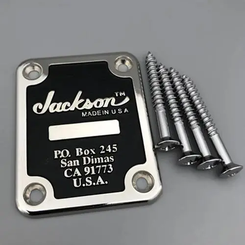 Jackson Guitar Neck Plate with Logo in Black or Gold 7 Jackson Guitar Neck Plate with Logo in Black or Gold - Image 7