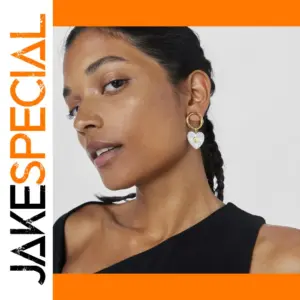 Stainless Steel Heart Hoop Earrings for Women