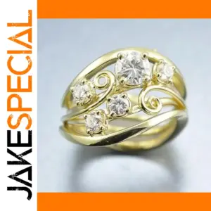 Geometric Cocktail Ring in Gold or Silver