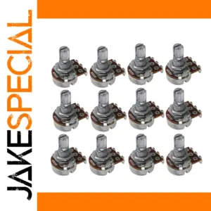 Set of 12 Mini 500K Audio Taper Guitar Potentiometers