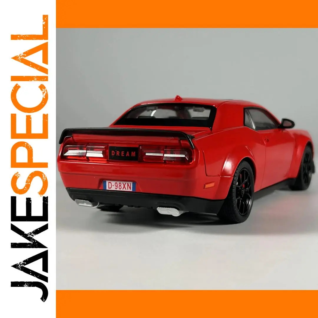 Red Dodge Challenger Hellcat 1:24 Model Car 1 Red Dodge Challenger Hellcat 1:24 Model Car