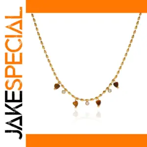 Stainless Steel Heart Tiger Eye Necklace