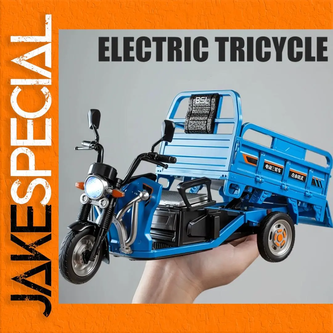 Vibrant Blue Electric Tricycle Model for Collectors 1 Vibrant Blue Electric Tricycle Model for Collectors