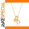 Gold-Tone Stainless Steel Necklace with Charms