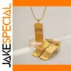 Gold Stainless Steel Geometric Jewelry Set