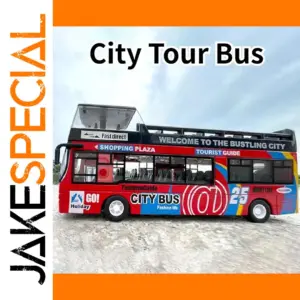 Vibrant Red 1:32 Double-Decker Bus Model