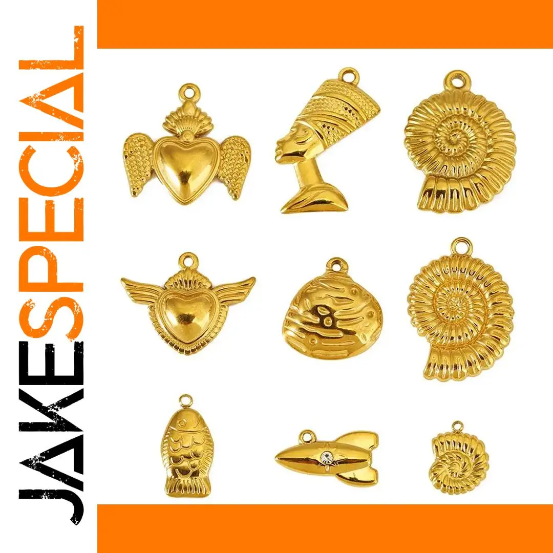 Stainless Steel Jewelry Charms Set for DIY Creations 1 Stainless Steel Jewelry Charms Set for DIY Creations