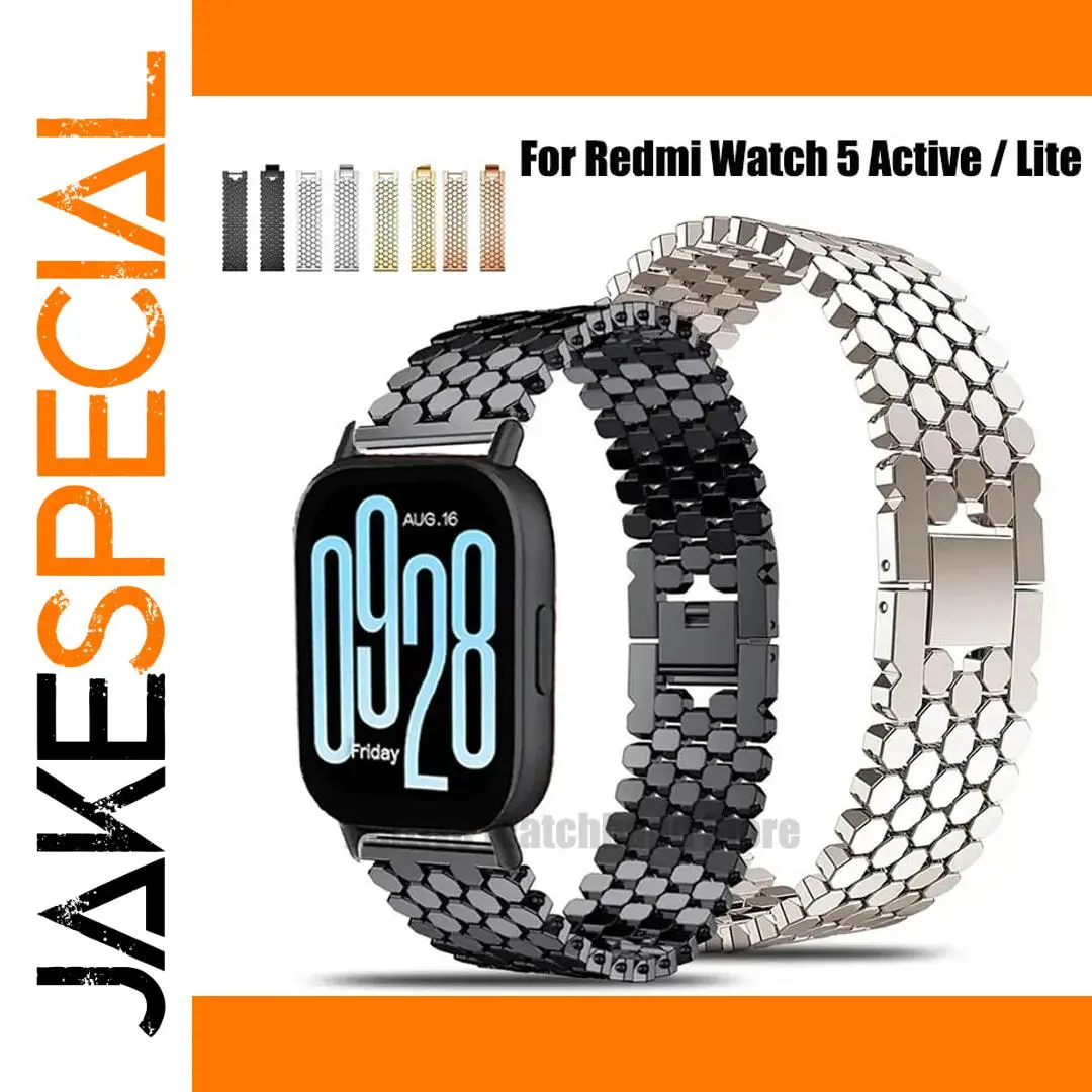 Luxury Stainless Steel Strap for Xiaomi Redmi Watch 5 1 Luxury Stainless Steel Strap for Xiaomi Redmi Watch 5