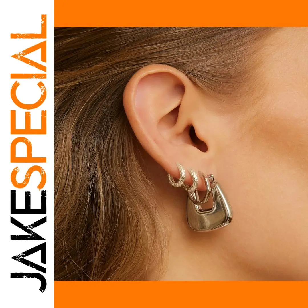 Trendy Stainless Steel U-Shaped Earrings 1 Trendy Stainless Steel U-Shaped Earrings