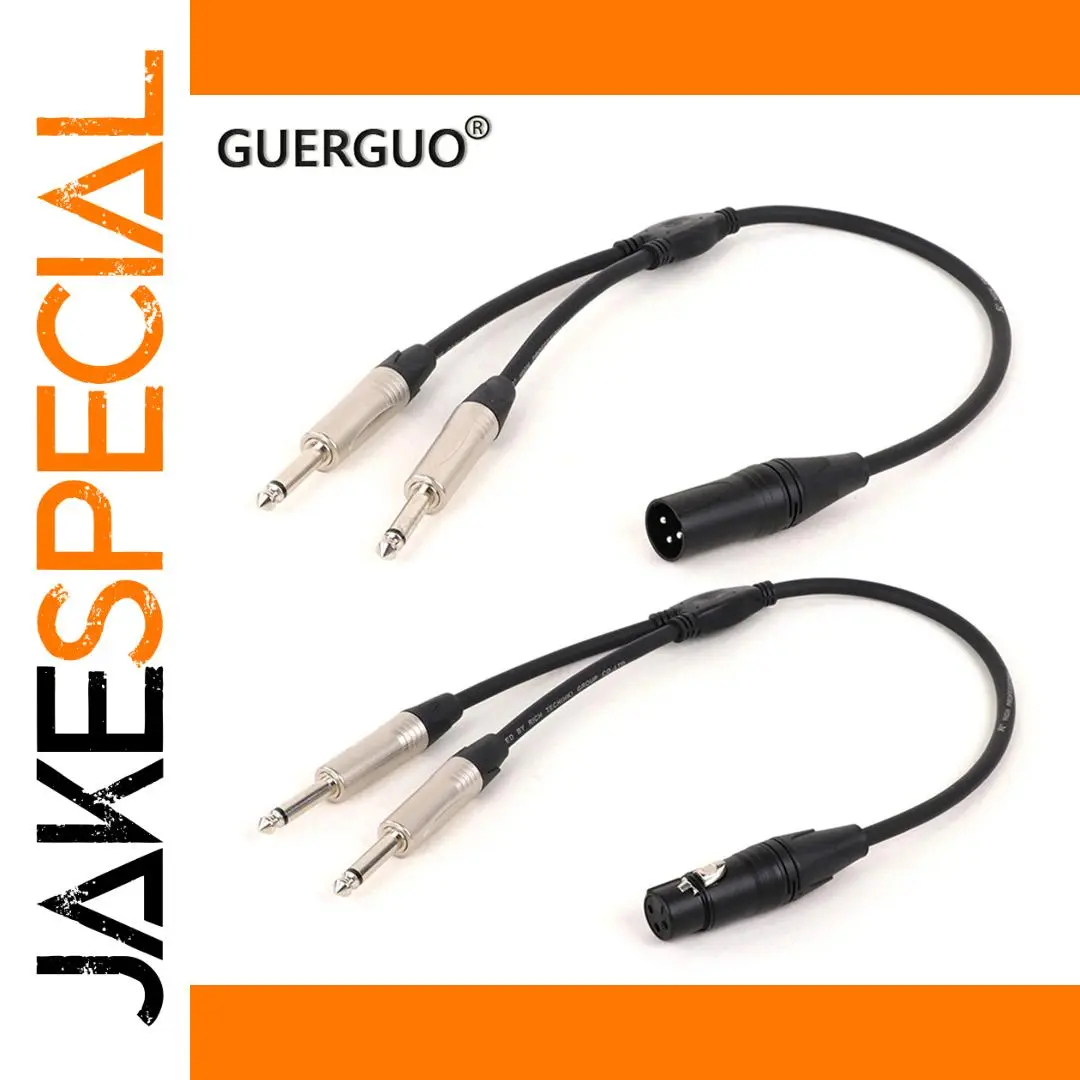 Multi-Colored XLR to Dual 6.35 Splitter Cable 1 Multi-Colored XLR to Dual 6.35 Splitter Cable