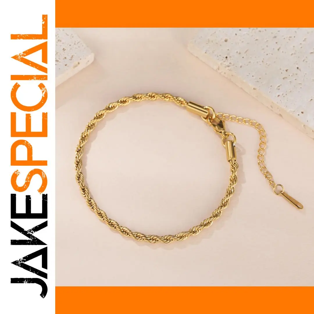 Twisted Chain Bracelet in Silver & Gold 1 Twisted Chain Bracelet in Silver & Gold