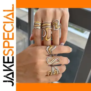 Two-Tone Stainless Steel Women's Ring Collection