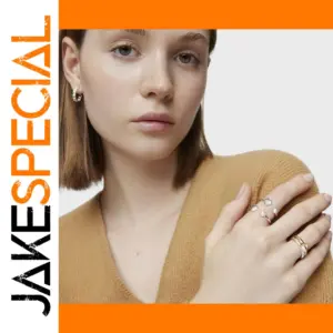 Stainless Steel Heart Rings Set with 18K PVD