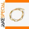 Geometric Stainless Steel Chain Bracelet for Women