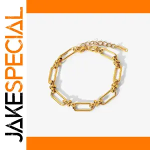 Geometric Stainless Steel Chain Bracelet for Women