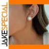 Stainless Steel White Zircon Pearl Earrings