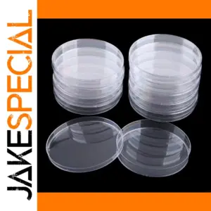 Set of 10 90mm Glass-Like Plastic Petri Dishes