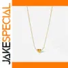 Gold Stainless Steel Heart Necklace 45cm