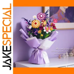 Colorful DIY Plastic Flower Bouquet Kit with 800 Pieces