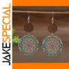 Vintage Green-Color Bohemian Drop Earrings