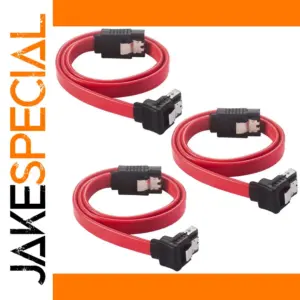 SATA Data Cable Set 0.5m Red 90° Connectors