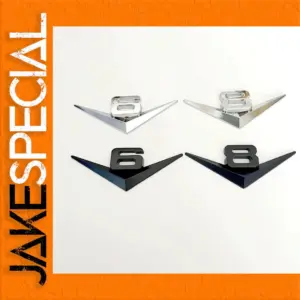 3D V6/V8 Metal Car Emblem Decal