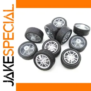 Miniature Rubber Wheels for RC Cars (Set of 10)