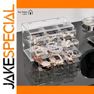 Clear Jewelry Organizer with 6-12 Grids