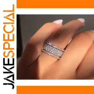 Geometric Silver and Gold Cocktail Ring for Women