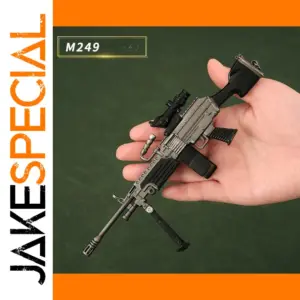 Full-Metal M249 Light Machine Gun Keychain