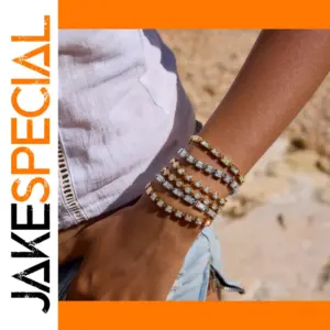 Gold Stainless Steel Geometric Bracelet Set