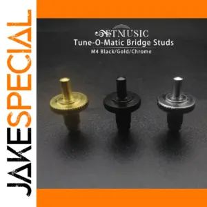 M4 Guitar Bridge Stud Set in Chrome, Black, Gold