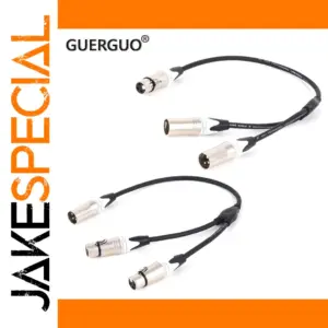 XLR Y-Splitter Cable for Audio, 0.3m/0.5m