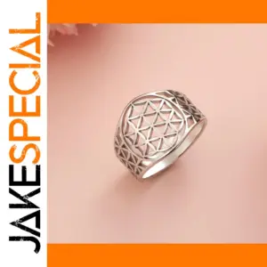Flower of Life Women's Ring in Silver or Gold