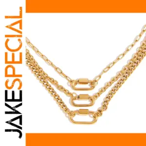 Stainless Steel Gold-Tone Layered Necklace