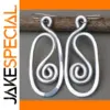 Vintage Silver Spiral Drop Earrings
