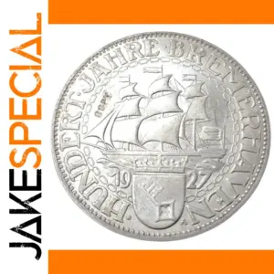 Vintage 1927 German 5 Reichsmark Coin Replica