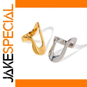 Modern Geometric Open Stainless Steel Ring for Women