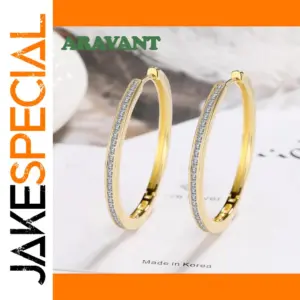 35MM Zircon Hoop Earrings for Women
