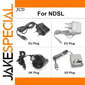 DS Lite Travel Wall Charger Set with US, UK, EU Plugs
