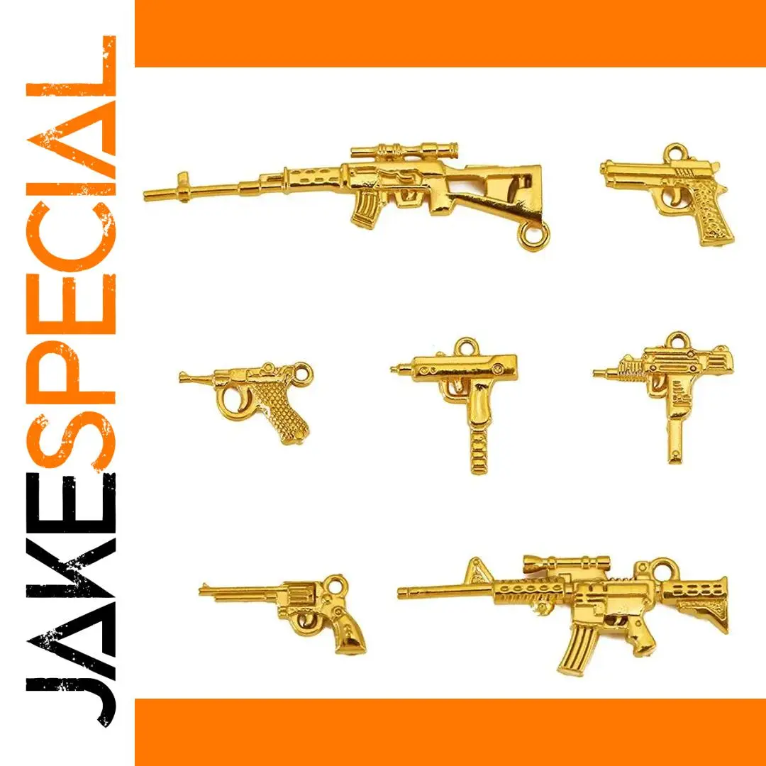 Stainless Steel Gun Charm Set for Jewelry 1 Stainless Steel Gun Charm Set for Jewelry