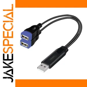 Dual USB 2.0 Splitter Cable with Charging