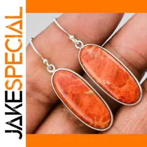 Orange Zircon Drop Earrings for Women