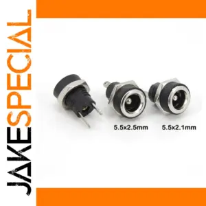 DC Power Jack Socket 5.5x2.1/2.5mm for Projects