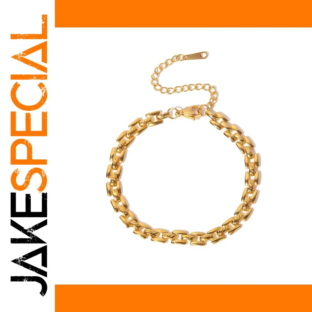 Stainless Steel Gold-Tone Bracelet JDB201452 1 Stainless Steel Gold-Tone Bracelet JDB201452