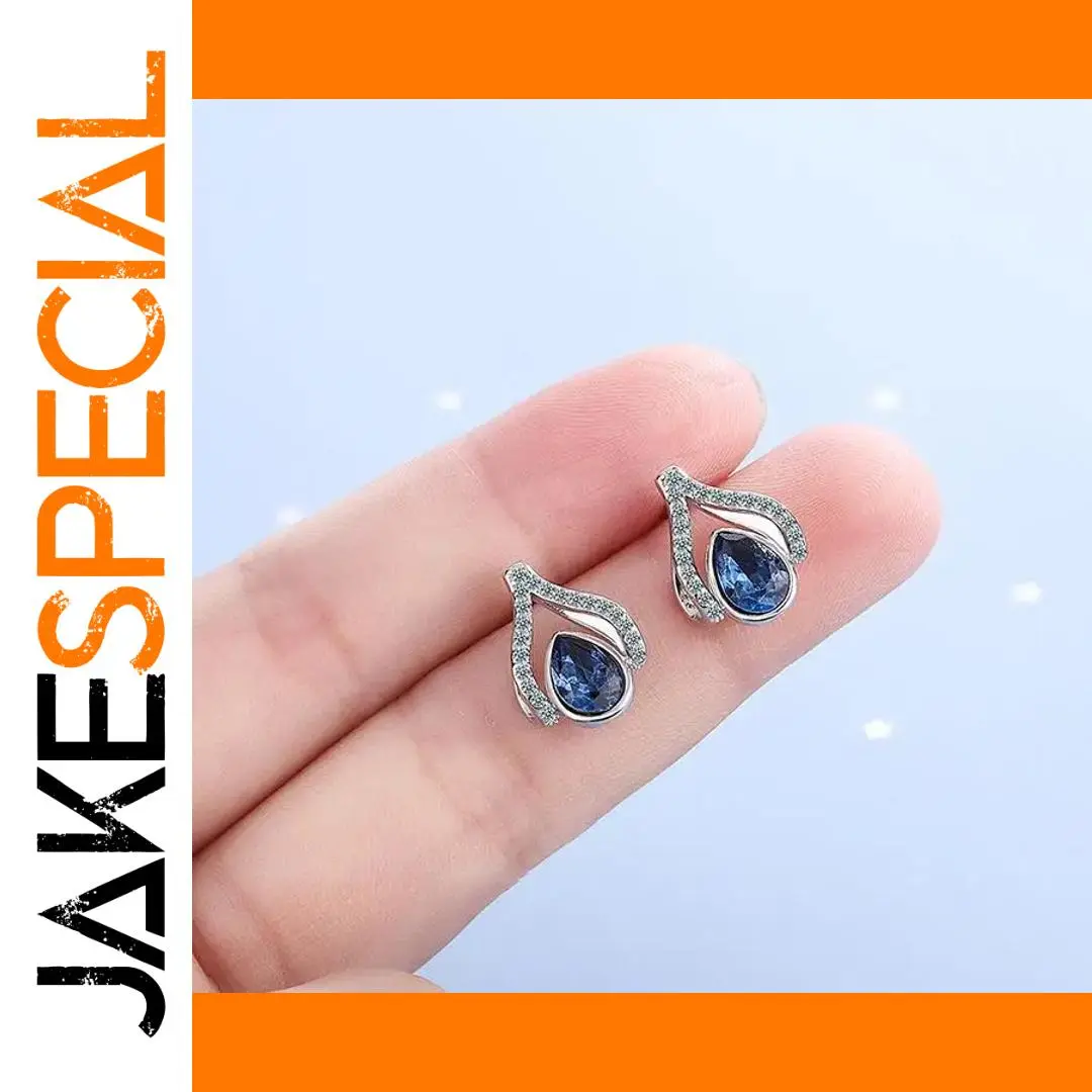 Water Drop Sapphire Sterling Silver Earrings 1 Water Drop Sapphire Sterling Silver Earrings