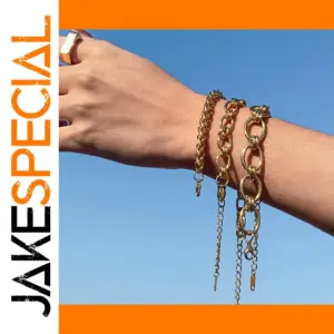 Gold Stainless Steel Chain Bracelet for Women