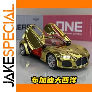 Gold Bugatti Atlantic Diecast Model 1:24 Scale