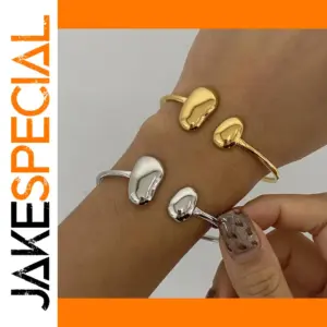 Stainless Steel Open Heart Bangle Bracelet