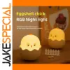 Egg-Shaped Chicken Night Light with Touch Dimming